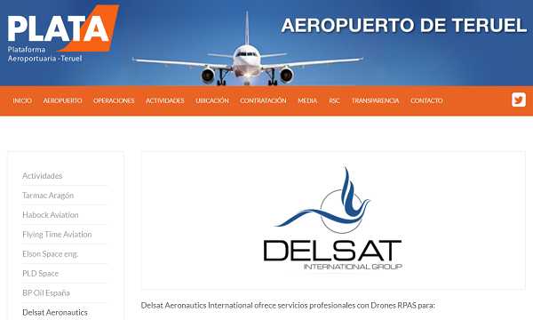 2017. Delsat drones Aeropuerto de Teruel