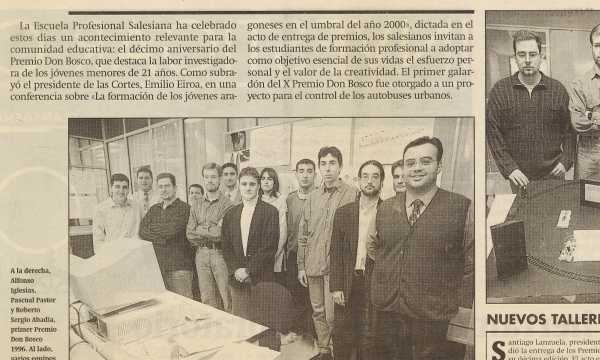 Premio Don Bosco. Brazo robot 1989