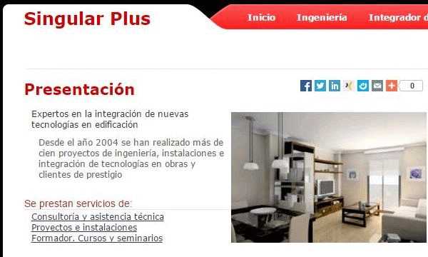 SingularPlus. Automatización de espacios