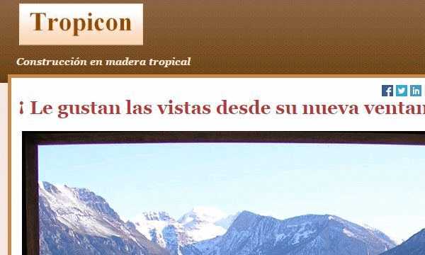 Tropicon. Construcción de madera